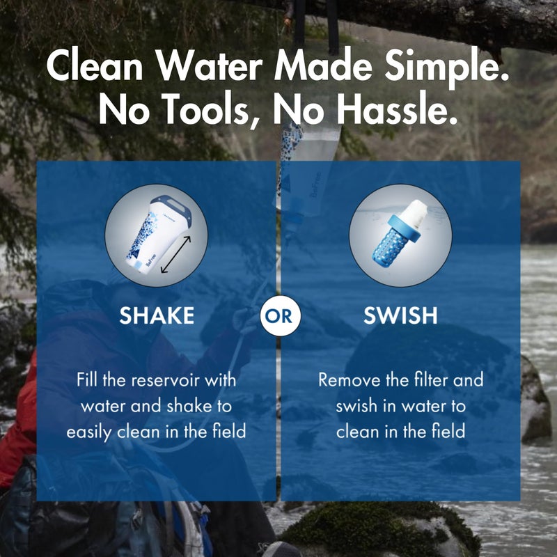 Katadyn Gravity BeFree 3.0L Water Filter, Fast Flow, 0.1 Micron EZ Clean Membrane Personal Small Group Camping, Backpacking Emergency Preparedness, Clear, 8020470 - Image 5